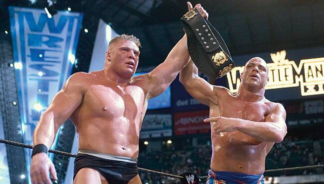 WrestleMania 19 Brock Lesnar Kurt Angle