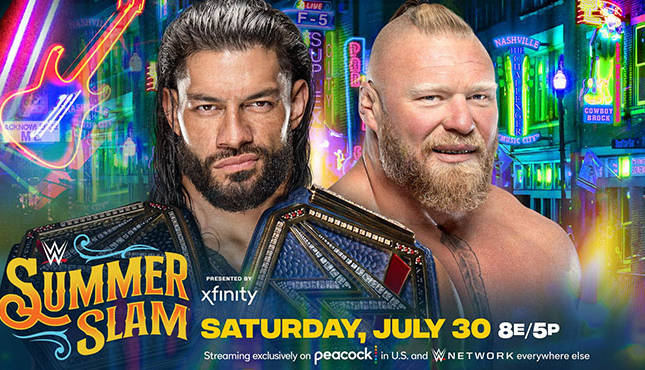 WWE Summerslam 2022 Roman Reigns vs. Brock Lesnar