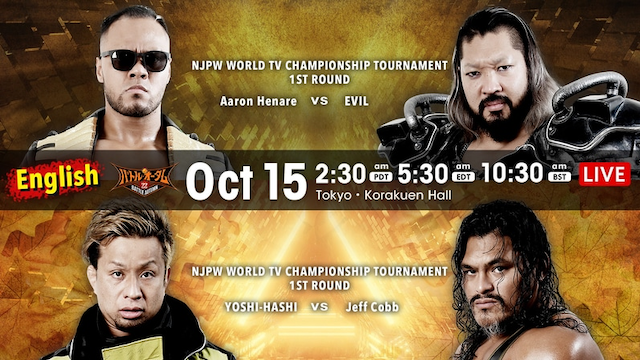 NJPW Battle Autumn 10-15-2022 - World TV Title Matchups