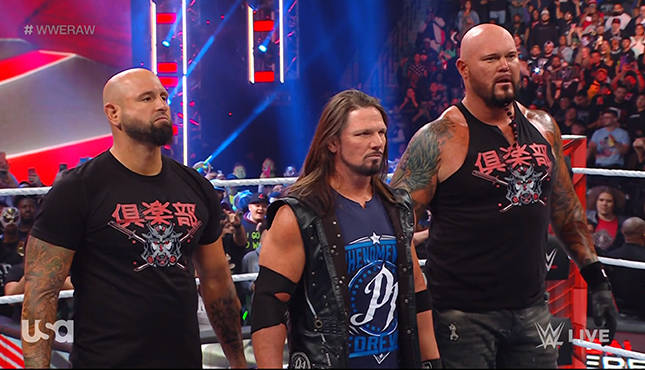 WWE Raw The Good Brothers AJ Styles, Karl Anderson, Luke Gallows