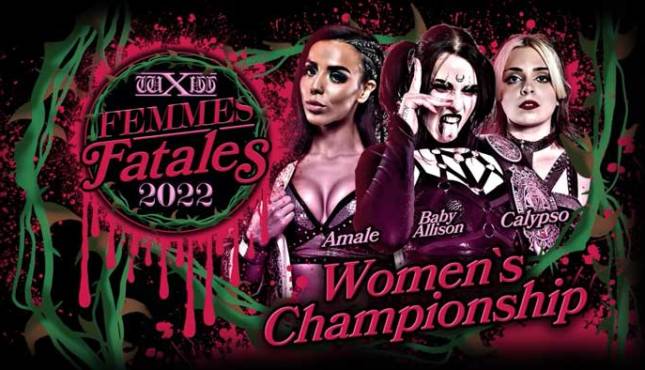 wXw Femmes Fatales 2022 - Amale vs. Baby Allison vs. Calypso