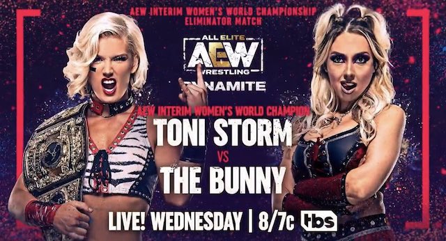 AEW Dynamite Toni Storm versus The Bunny