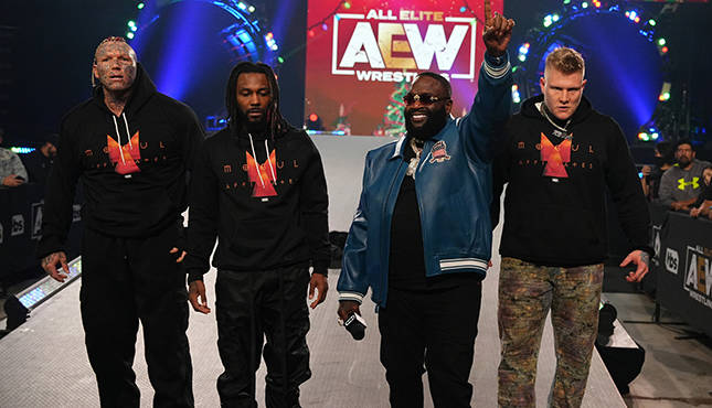 Mogul Affiliates Swerve Strickland Parker Boudreaux Rick Ross Granden Goetzman AEW Dynamite 12-21-22 Trench