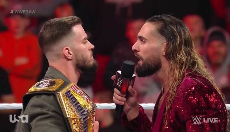 WWE Raw Seth Rollins Austin Theory