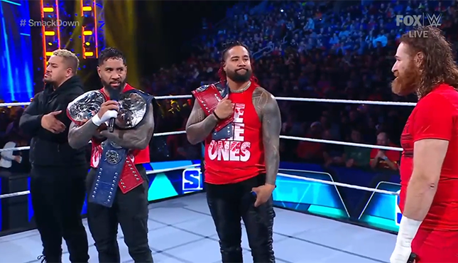 WWE Smackdown Usos Solo Sikoa Sami Zayn