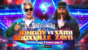 Johnny Knoxville Sami Zayn WWE WrestleMania 38