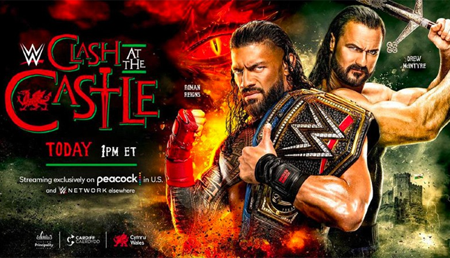 Roman Reigns Drew McIntyre WWE Clash at the Castle