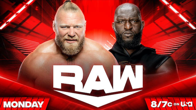 WWE Raw Omos and Brock Lesnar
