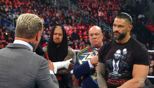 WWE Raw Roman Reigns Cody Rhodes