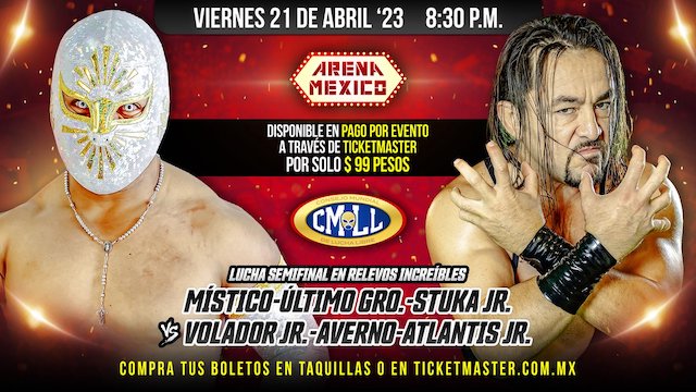 CMLL Viernes Espectatular Results 4.21.23