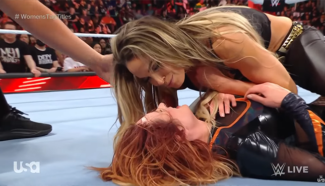 WWE Raw 4-10-23 Becky Lynch Trish Stratus