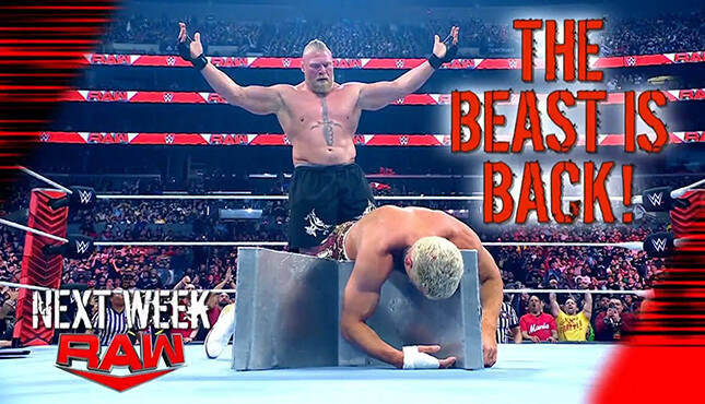 Brock Lesnar Set To Appear On Next Week's WWE Raw | 411MANIA