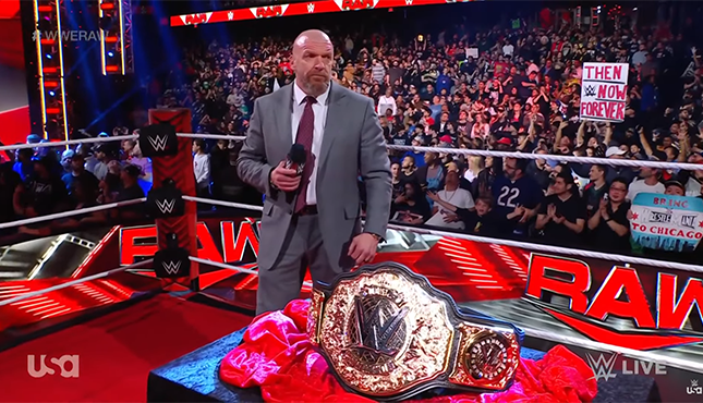 WWE World Heavyweight Championship Triple H Raw