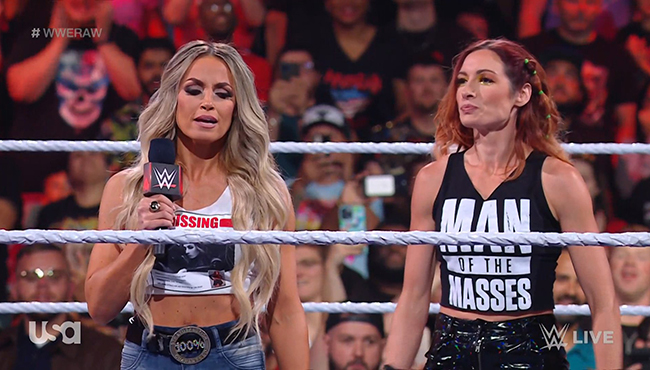WrestlingWorldCC on X: Becky Lynch and Trish Stratus exchange