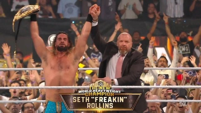 WWE Night of Champions Seth Rollins wins World Heavyweight Title