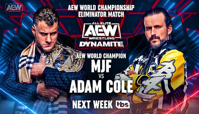 World Title Eliminator Match & More Set For Next Week's AEW Dynamite ...