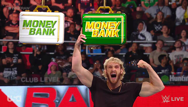 Logan Paul WWE Money in the Bank Raw