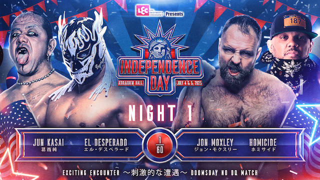 NJPW Independence Day Night 1 - Jon Moxley and Homicide