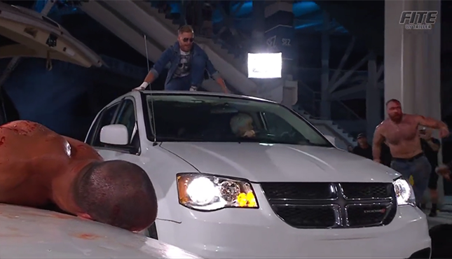 AEW Rampage Parking Lot Brawl