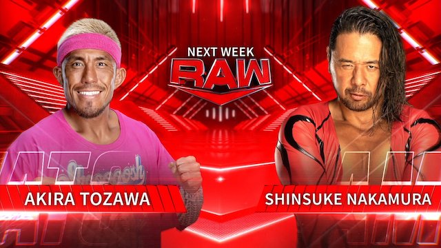 WWE Raw Akira Tozawa vs Shinsuke Nakamura