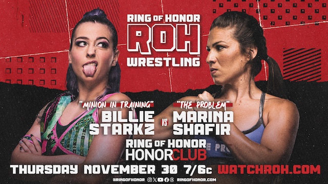 ROH TV Billie Starkz vs. Marina Shafir