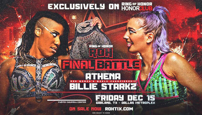 Billie Starkz Athena ROH Final Battle