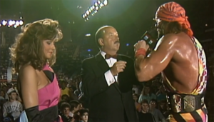 WWE Saturday Night's Main Event 3-11-89 Gene Okerlund Miss Elizabeth Randy Savage