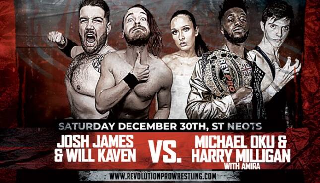 Rev Pro - Live in St. Neots - Josh James & Will Kaven vs. Michael Oku & Harry Milligan