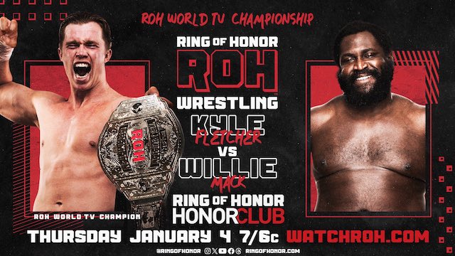 ROH TV Title Kyle Fletcher vs Willie Mack