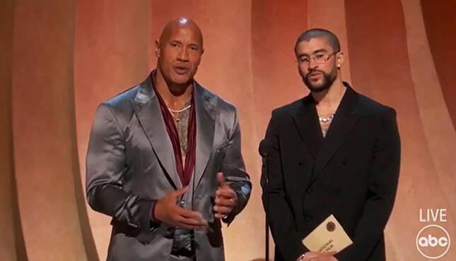 Dwayne Johnson The Rock Bad Bunny Oscars Academy Awards