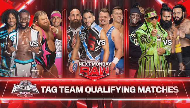 Tag Team Qualifiers & More Set For Next Week's WWE Raw - Vimarsana News