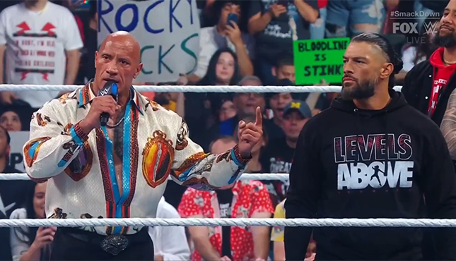 WWE Smackdown Rock Roman Reigns Dwayne Johnson