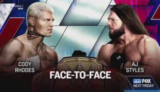 WWE SmackDown Cody Rhodes and AJ Styles face to face