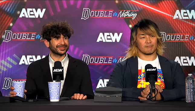 Tony Khan Hiroshi Tanahashi AEW Double or Nothing