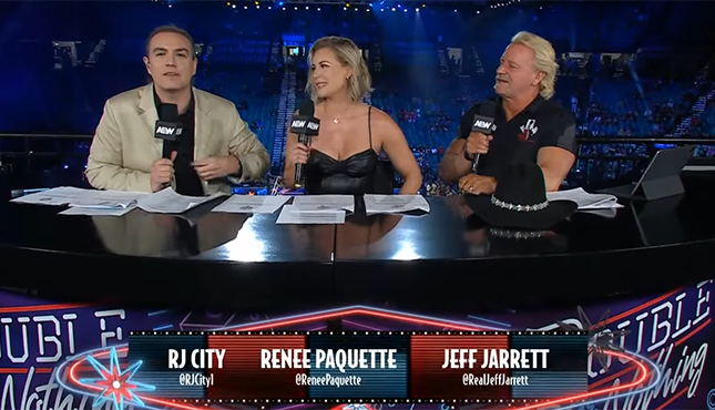 RJ City Renee Paquette Jeff Jarrett AEW Double or Nothing Zero Hour