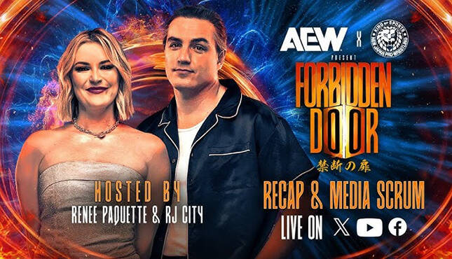 AEW x NJPW Forbidden Door Media Scrum