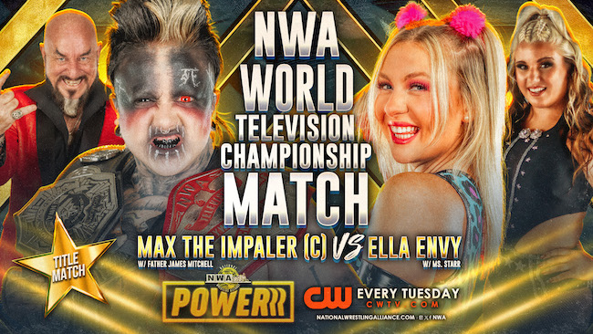 Today's NWA Powerrr Lineup: Max the Impaler vs. Ella Envy