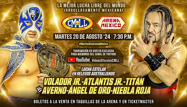 CMLL Martes de Arena Mexico 8-20-24