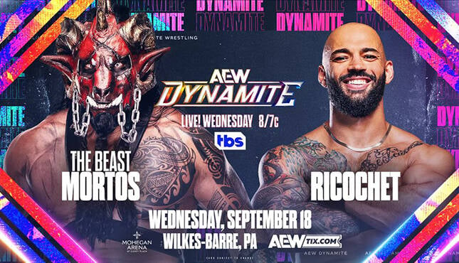 AEW Dynamite 9-17-24 Ricochet Beast Mortos