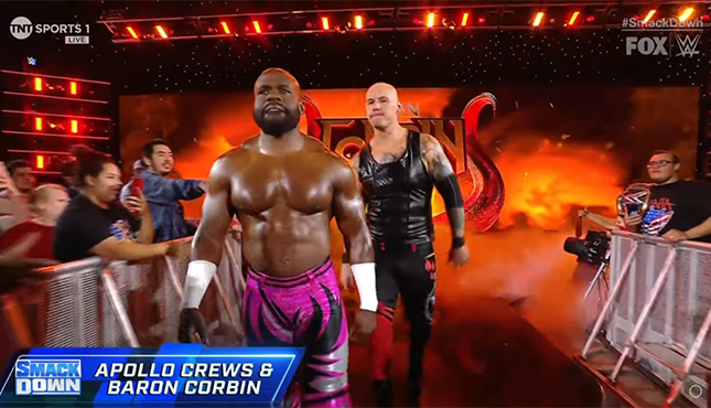 Apollo Crews Baron Corbin WWE Smackdown