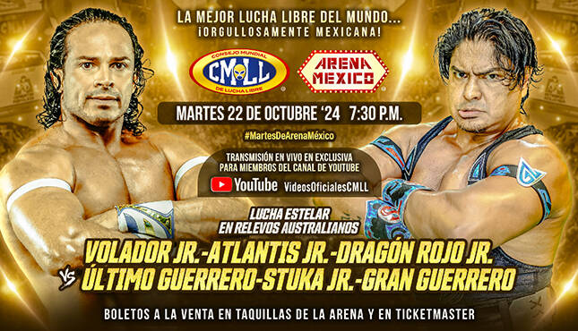 CMLL Martes de Arena Mexico Results 10.22.24