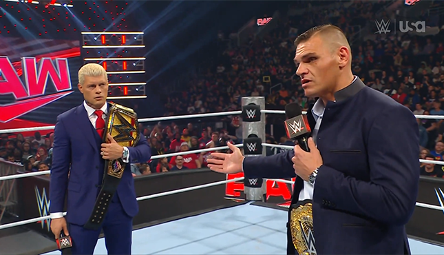 WWE Raw Cody Rhodes Gunther 10-14-24