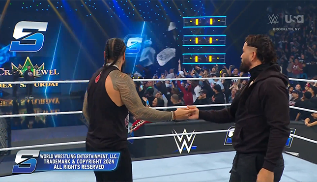 WWE Smackdown Usos Roman Reigns 10-25-24