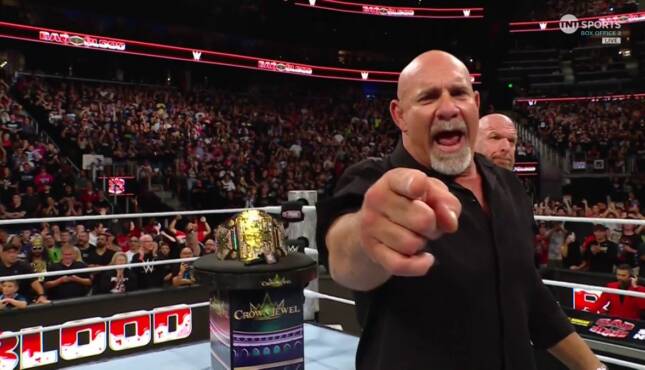 Goldberg and Triple H WWE Bad Blood, WWE Crown Jewel Championship, Bronson Reed