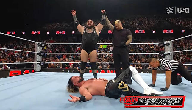 WWE Raw 11-18-24 Bronson Reed Solo SIkoa