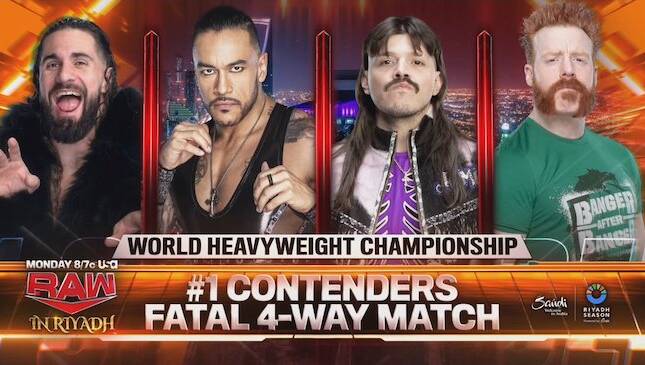 WWE Raw Fatal 4-Way Contenders Match