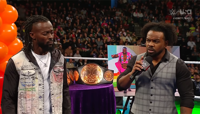 New Day Xavier Woods Kofi Kingston WWE Raw 12-2-24