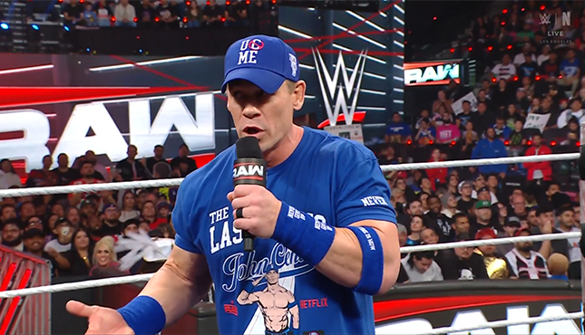 WWE Raw John Cena 1-6-25