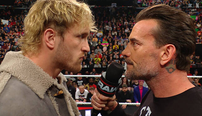 CM Punk Logan Paul WWE Raw 2-24-25