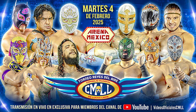 CMLL Martes de Arena Mexico Results 2.4.25